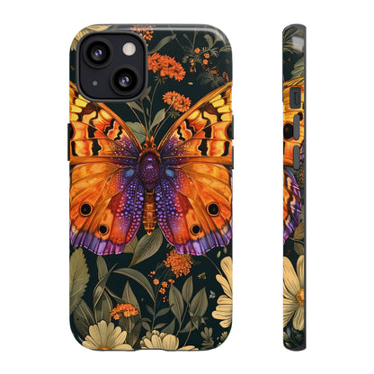 Butterfly Phone Case, Tough Cases for Nature Lovers, Vibrant Floral Design, Gift for Her, Cute Phone Accessories, Butterfly Artwork