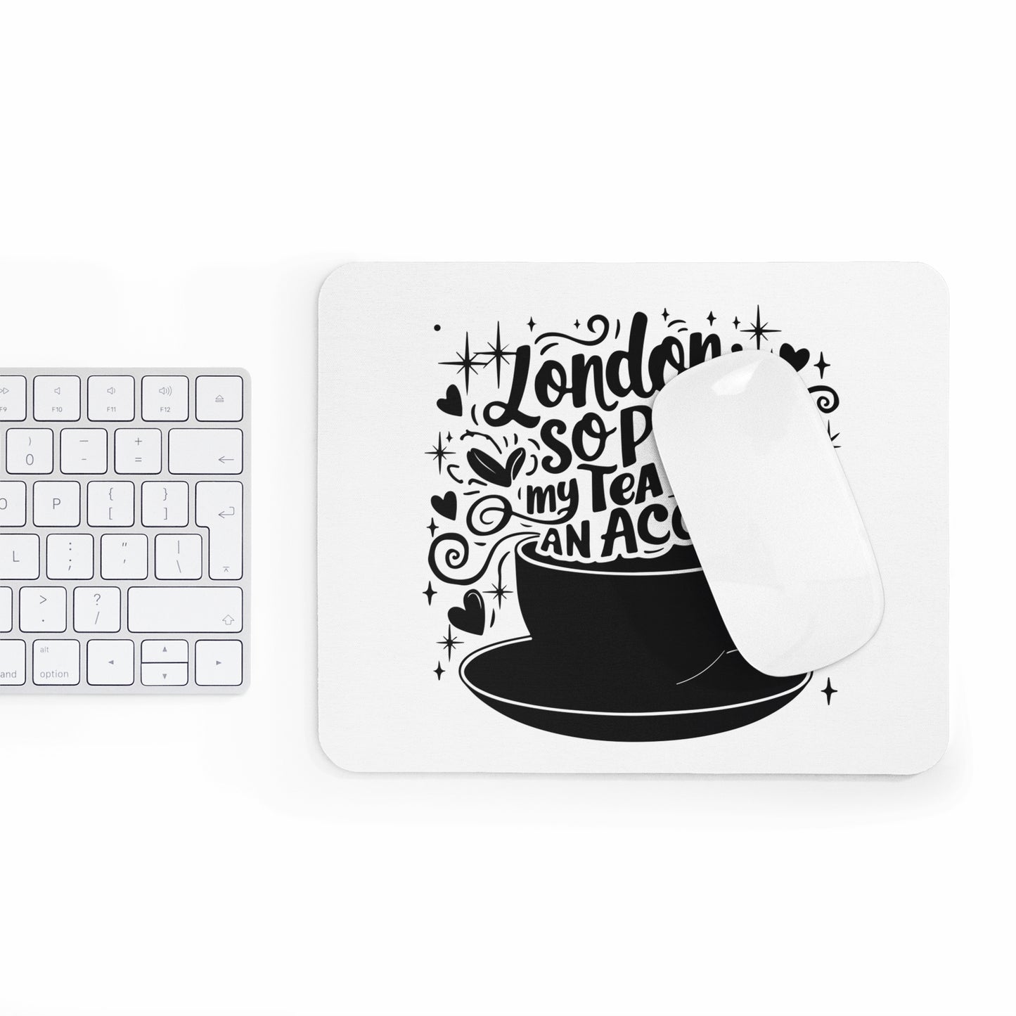 Chic London Tea Mouse Pad - Stylish Desk Accessory, Perfect Gift for Tea Lovers, Office Decor, Home Office, Work Station