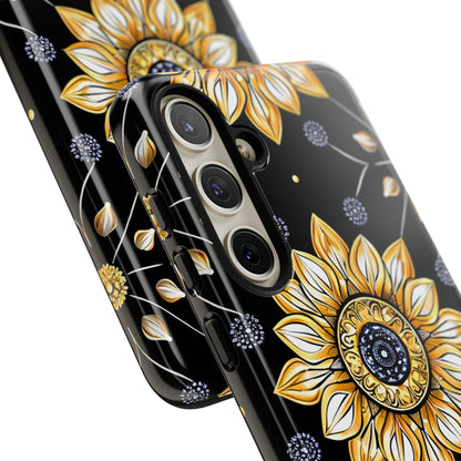 Floral Phone Case with Mandala Design, Tough Cases for iPhone & Samsung, Boho Style, Gift for Her, Unique Accessories