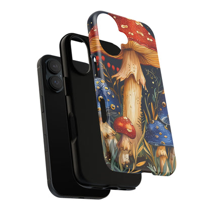 Mushroom Phone Case with Nature Design, Tough Phone Cover, Eco-Friendly Case, Gift for Nature Lovers, Unique Phone Accessory