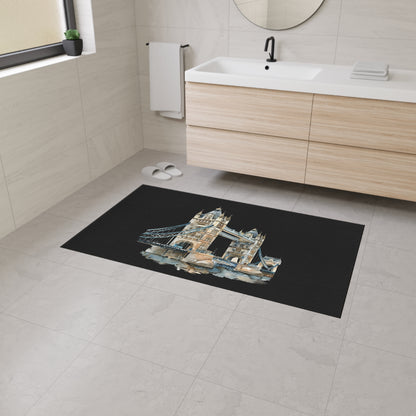 Stylish Heavy Duty Floor Mat - London Bridge Design, Home Decor, Kitchen Mat, Entryway Rug, Unique Gift for Housewarming
