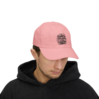 Keep Calm London Vibes Dad Cap, Trendy Hat, Casual Everyday Wear, Gift for Dad, Travel Accessory, Vintage Style Cap