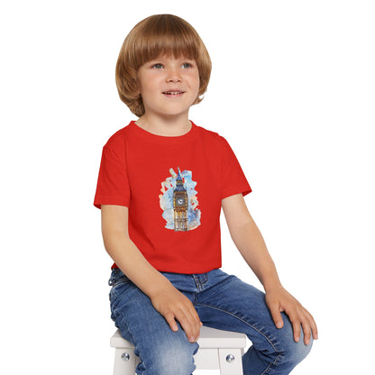 Toddler T-Shirt -  Iconic Big Ben Illustration Wall Decor - Perfect for Little Explorers