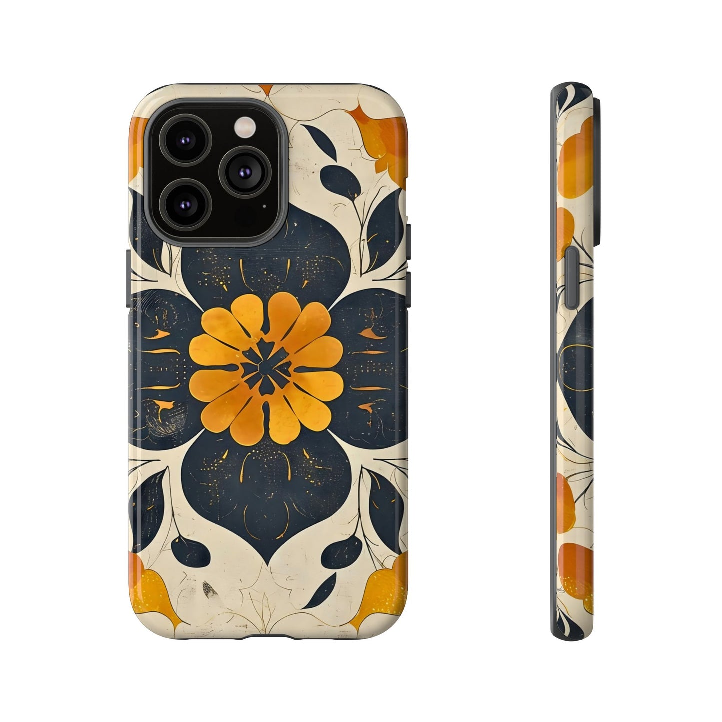 Floral Phone Case - Tough Cases, Botanical iPhone Cover, Vintage Flower Design, Durable Smartphone Protection, Unique Gift Idea