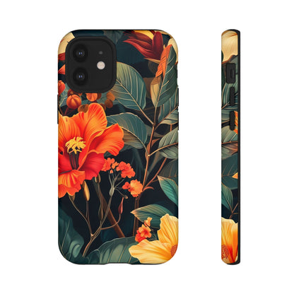 Tough Floral Phone Case | Tropical Vibe, Gift for Nature Lovers, Summer Beach Accessory, Floral Pattern, Trendy Phone Accessories