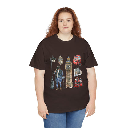 Unisex Heavy Cotton Tee - Classic England - A Collection of Iconic Imagery