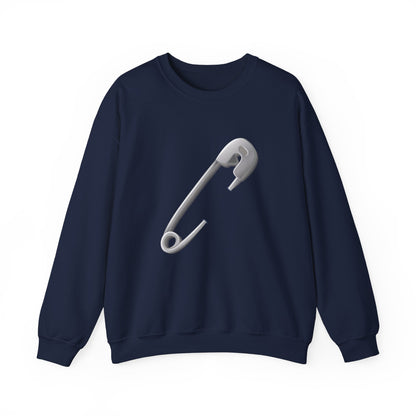 Unisex Heavy Blend™ Crewneck Sweatshirt Classy - Minimalist Safety Pin