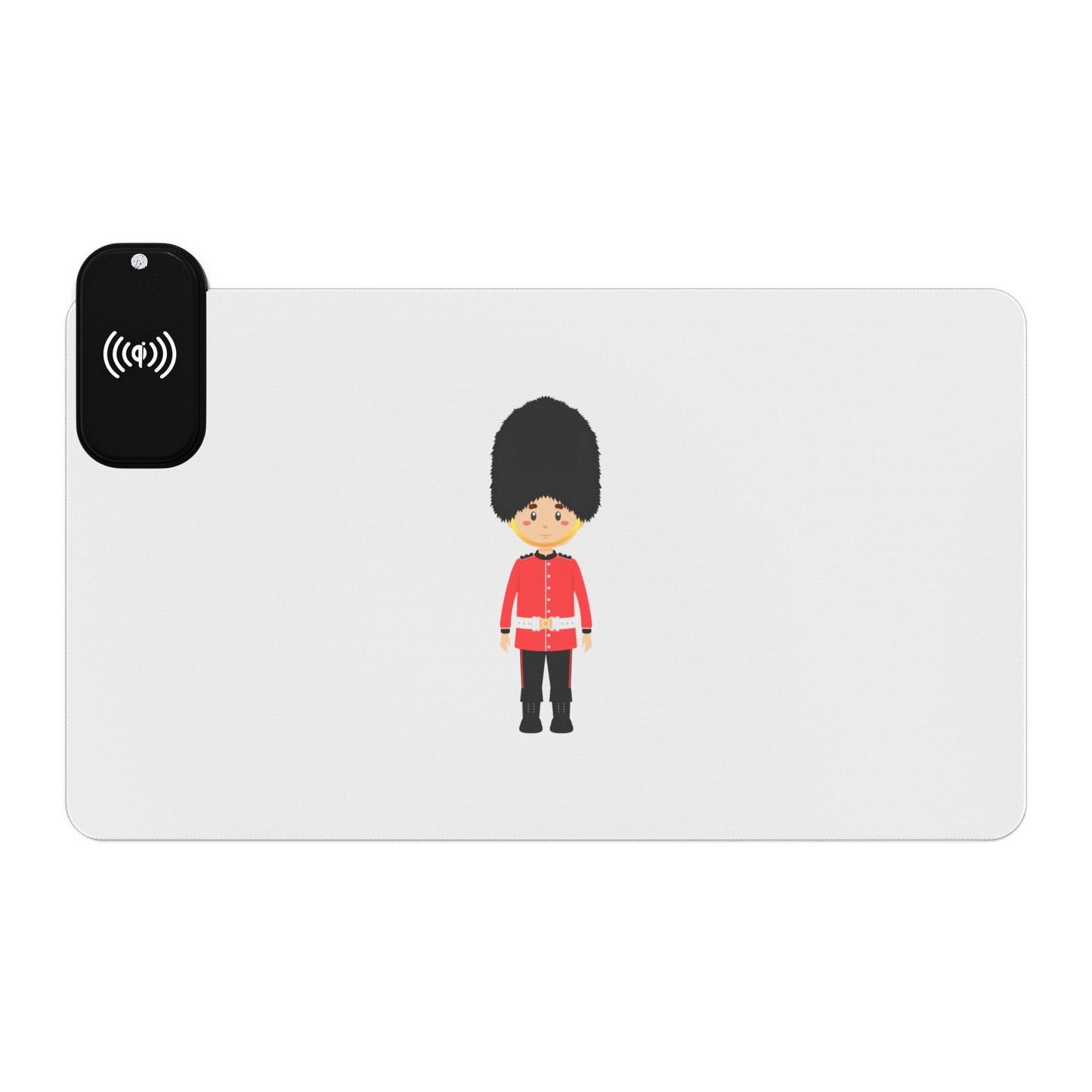 Royal Guard Girl - LED Gaming Mouse Pad with Wireless Charging - Stylish Desk Accessory, Perfect for Gamers, Office Work, Gift for Holidays