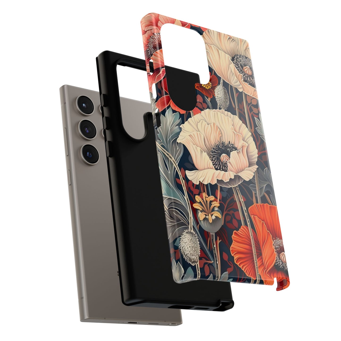 Floral iPhone Case, Tough Phone Cover, Artistic Protection, Flower Design, Unique Gift for Her, Phone Accessory, Trendy Tech