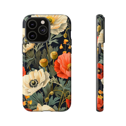 Floral Phone Case, Tough Cases with Botanical Design, Flower Protection Case, Gift for Nature Lovers, Eco-Friendly Mobile Cover