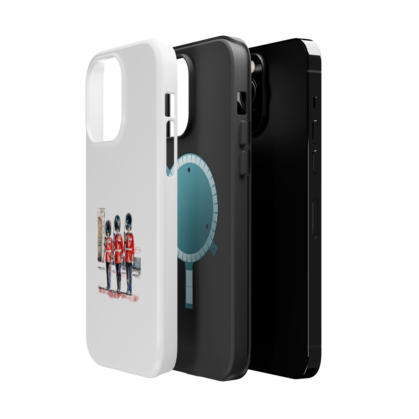 Stylish Magnetic Phone Case with Guards Design, Fun Phone Cover, Unique Gifts for Tech Lovers, Elegant Protection for All Phones