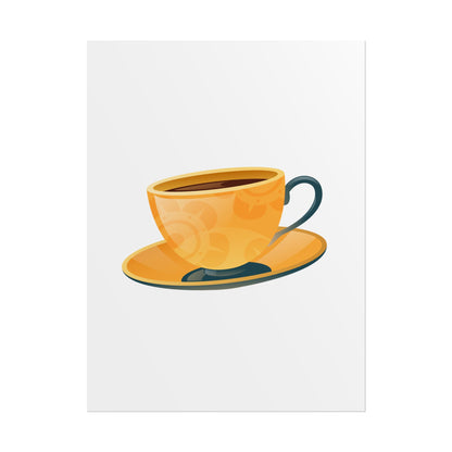 Coffee Lovers Rolled Posters, Cute Coffee Art, Kitchen Decor, Coffee Shop Print, Gift for Coffee Enthusiasts