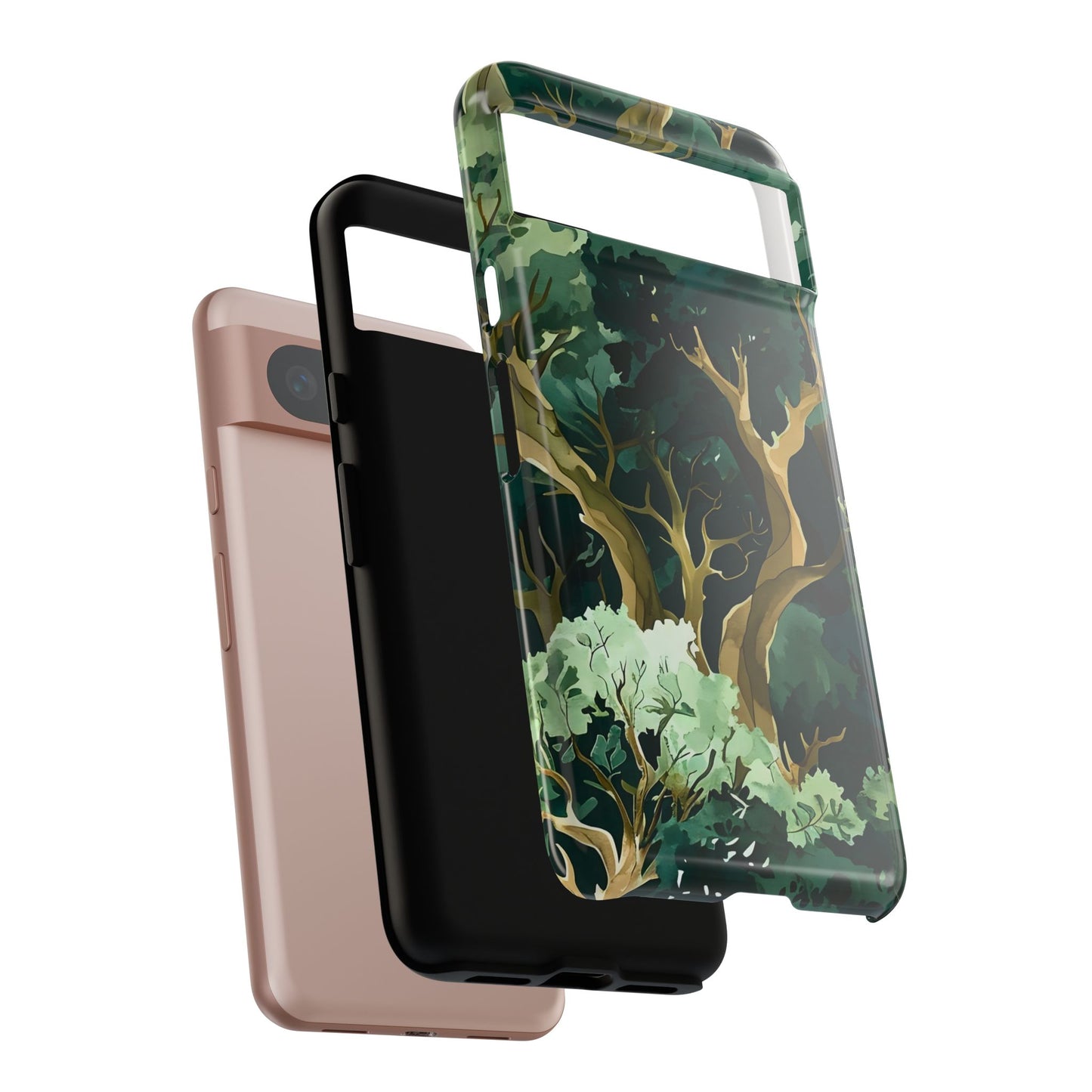 Forest Green Phone Case, Nature-Inspired Tough Cases, Eco-Friendly Gift, Outdoor Lover Accessory, Unique Phone Cover