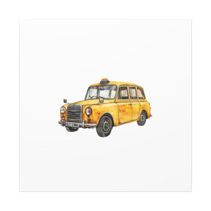 Vintage Taxi Matte Canvas, Stretched, 0.75" (Multi-Size)
