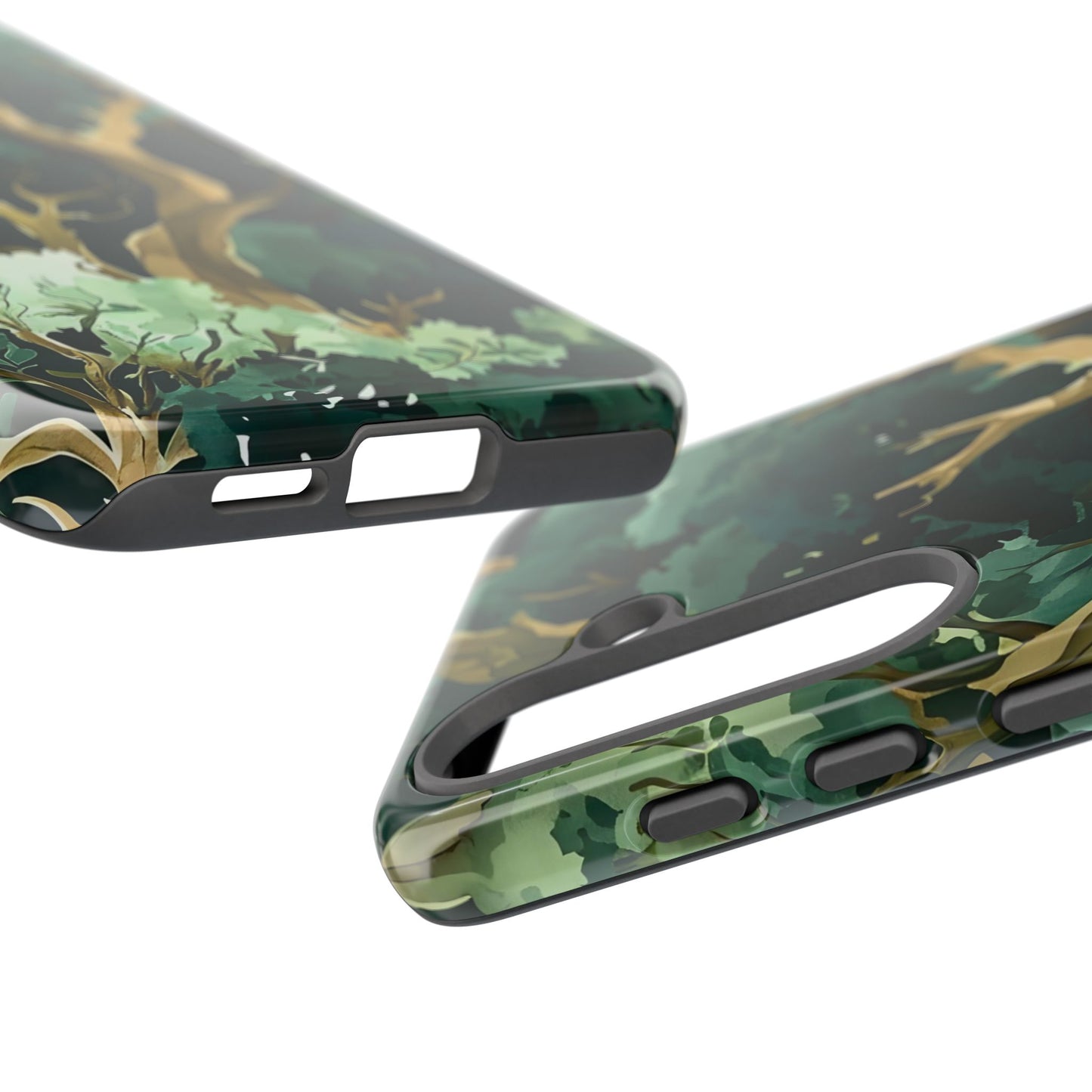 Forest Green Phone Case, Nature-Inspired Tough Cases, Eco-Friendly Gift, Outdoor Lover Accessory, Unique Phone Cover