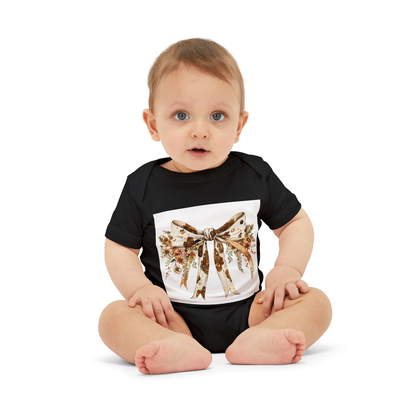 Floral Bow Infant Onesie - Adorable Baby Gift for Celebrations