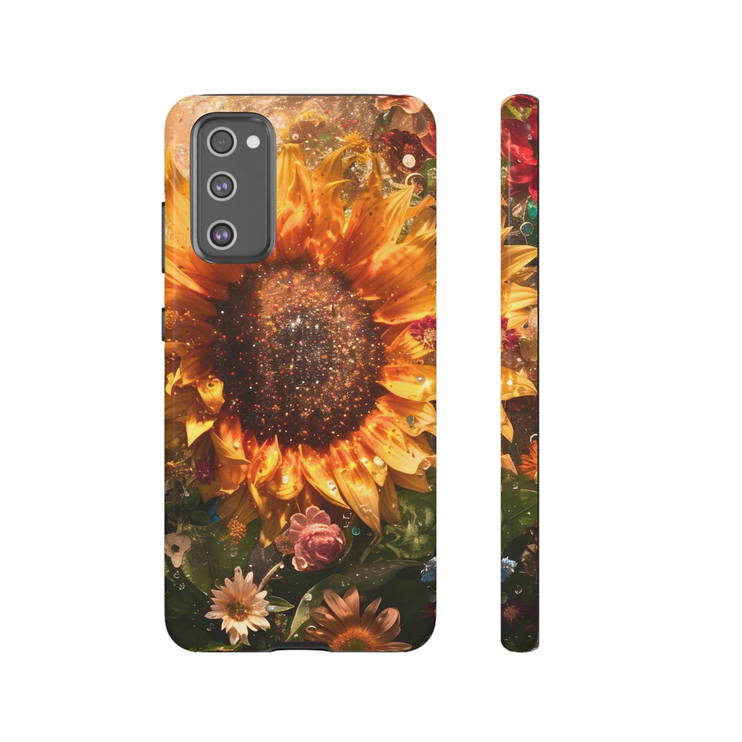 Vibrant Floral Phone Case - Tough Cases, Sunflower Design, Smartphone Cover, Summer Gift, Nature-Inspired Accessories