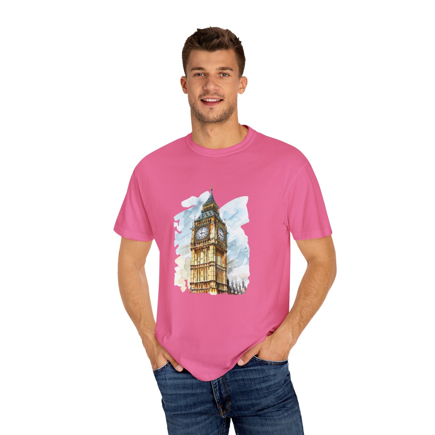Unisex Garment-Dyed T-shirt - London Iconic Landmark
