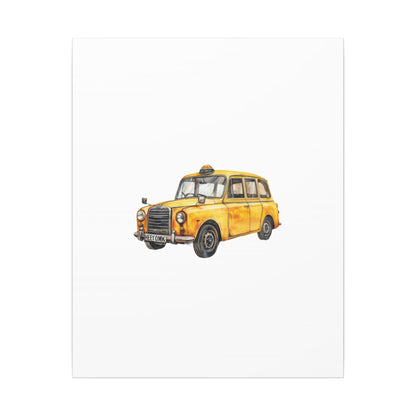 Vintage Taxi Matte Canvas, Stretched, 0.75" (Multi-Size)