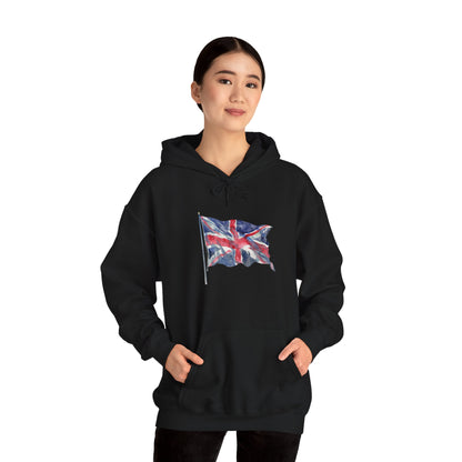 Unisex Heavy Blend™ Hooded Sweatshirt - Bold & Brave - The British Flag Design