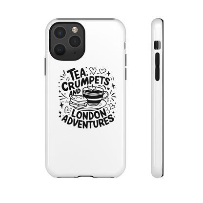 Tea, Crumpets, and London Adventures - Cute Gift for Tea Lovers, London Souvenir, Travel Accessory, Unique Phone Cover