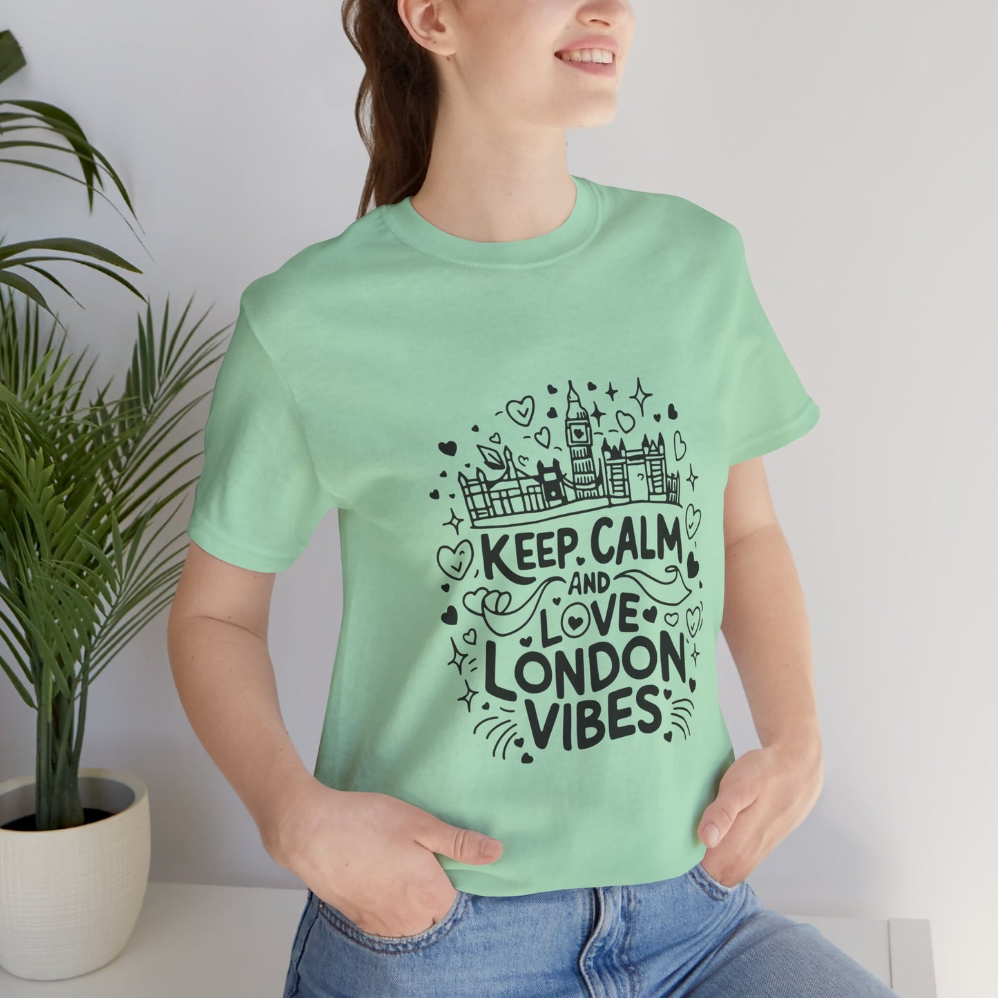Unisex Jersey Short Sleeve Tee - Keep Calm and love London Vibes