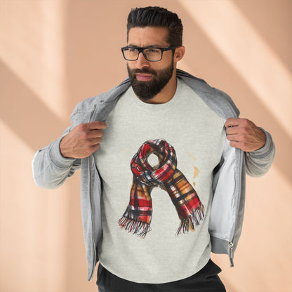 Unisex Crewneck Sweatshirt - Classic British Plaid Scarf