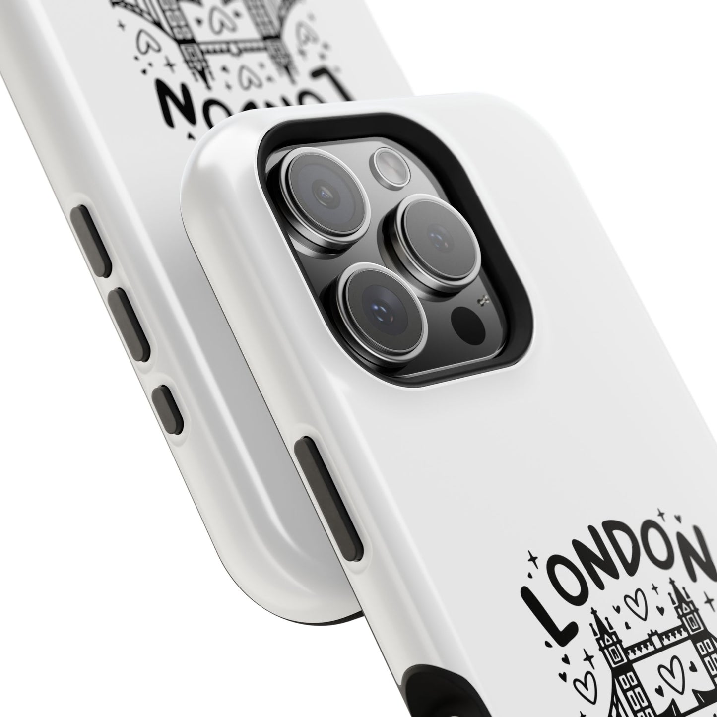 London-Themed Magnetic Phone Case, Cute Phone Cover, Trendy Gift for Travelers, City Lovers, Unique Accessory for iPhone