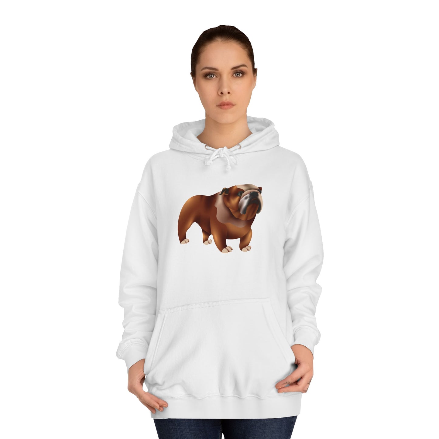 Unisex College Hoodie - Adorable British Dog