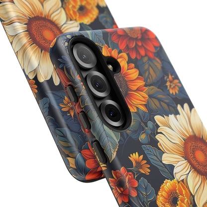 Floral Tough Phone Case | Sunflower Design, iPhone Cover, Protective Case, Gifts for Her, Floral Phone Accessory