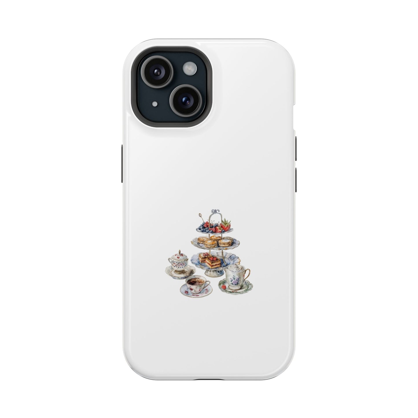 Elegant Tea Party Magnetic Phone Case, Cute Animal Design, Gift for Tea Lovers, Unique Smartphone Accessory, Kitchen Decor