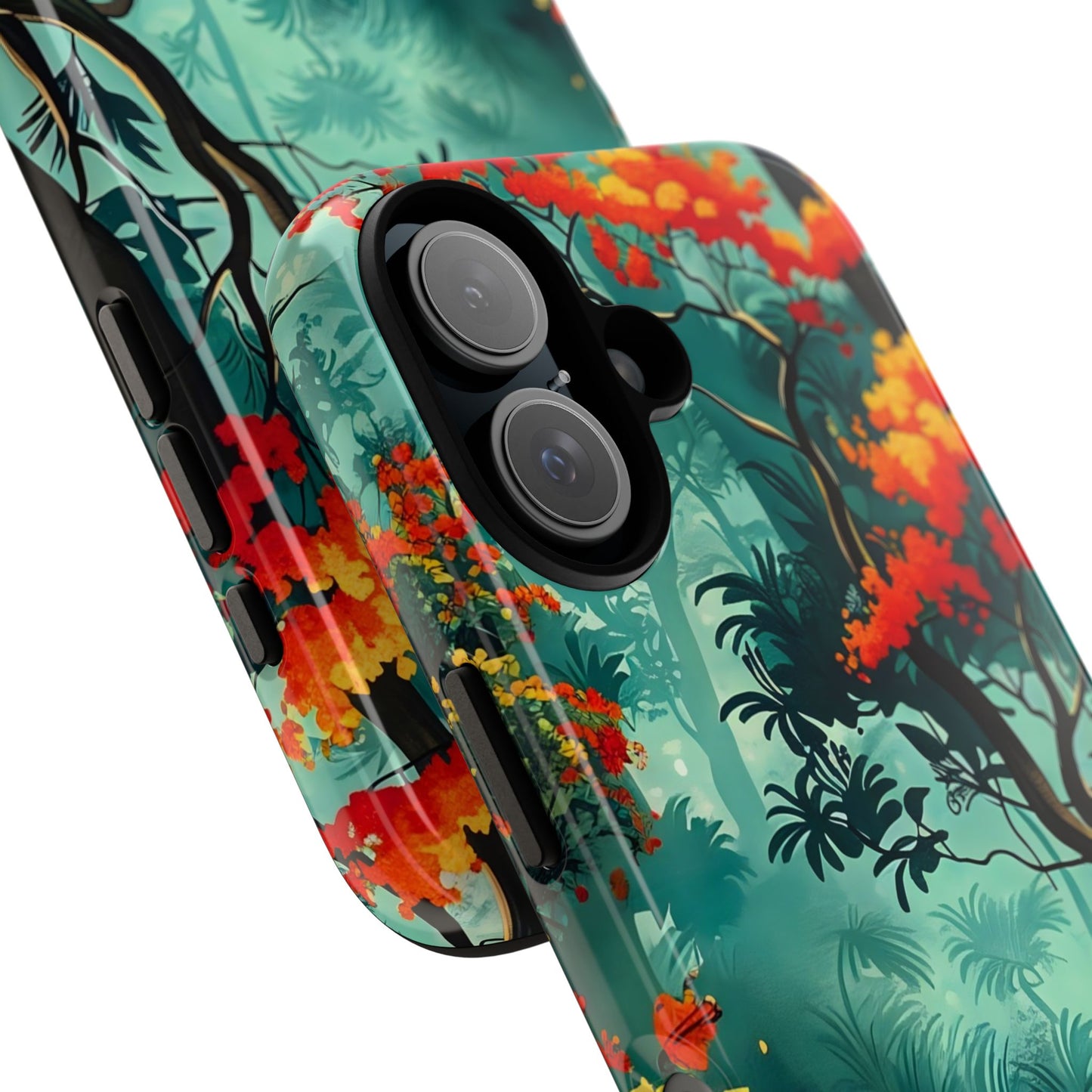 Tough Cases - Vibrant Forest Phone Case, Nature Lover Gift, Outdoor Adventure Accessory, Eco-Friendly Tech Cover, Floral Protection Skin