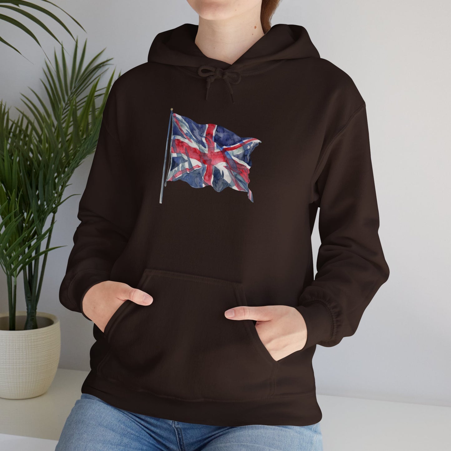 Unisex Heavy Blend™ Hooded Sweatshirt - Bold & Brave - The British Flag Design