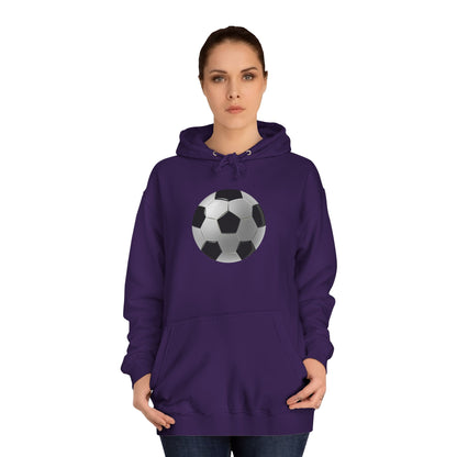 Dynamic Football Design - Sports Passion and Energetic Unisex College Hoodie