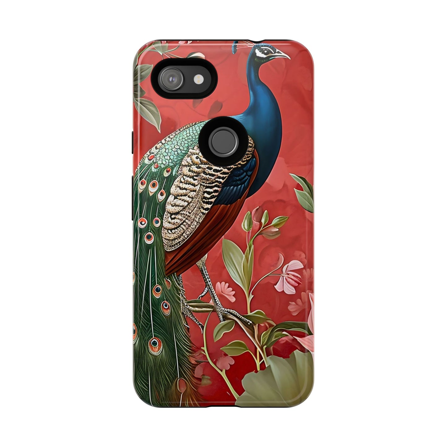 Peacock Tough Phone Case | Stylish Phone Cover, Unique Gift for Nature Lovers, Phone Accessory, Vibrant Floral Design