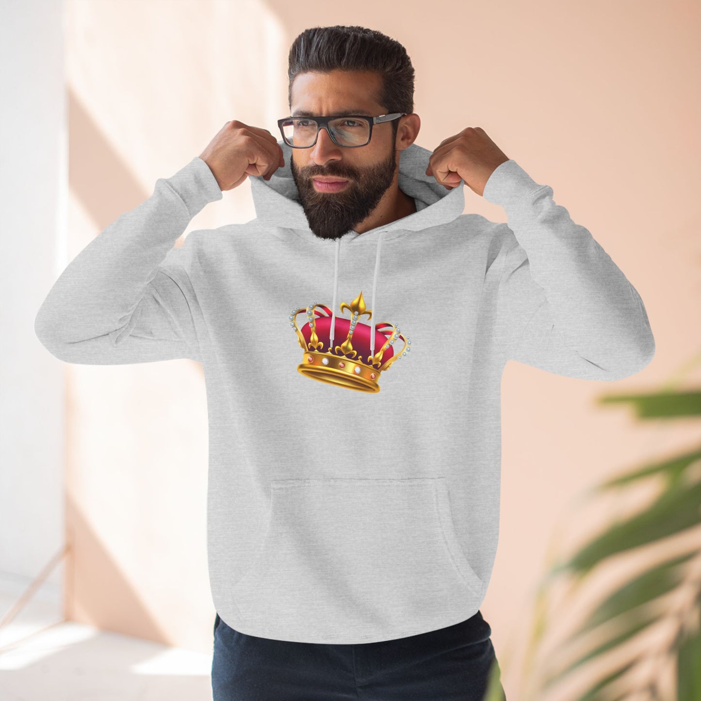 Three-Panel Fleece Hoodie - British Royal Crown
