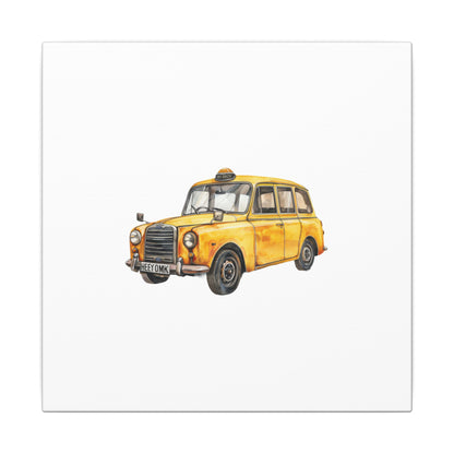 Vintage Taxi Matte Canvas, Stretched, 0.75" (Multi-Size)