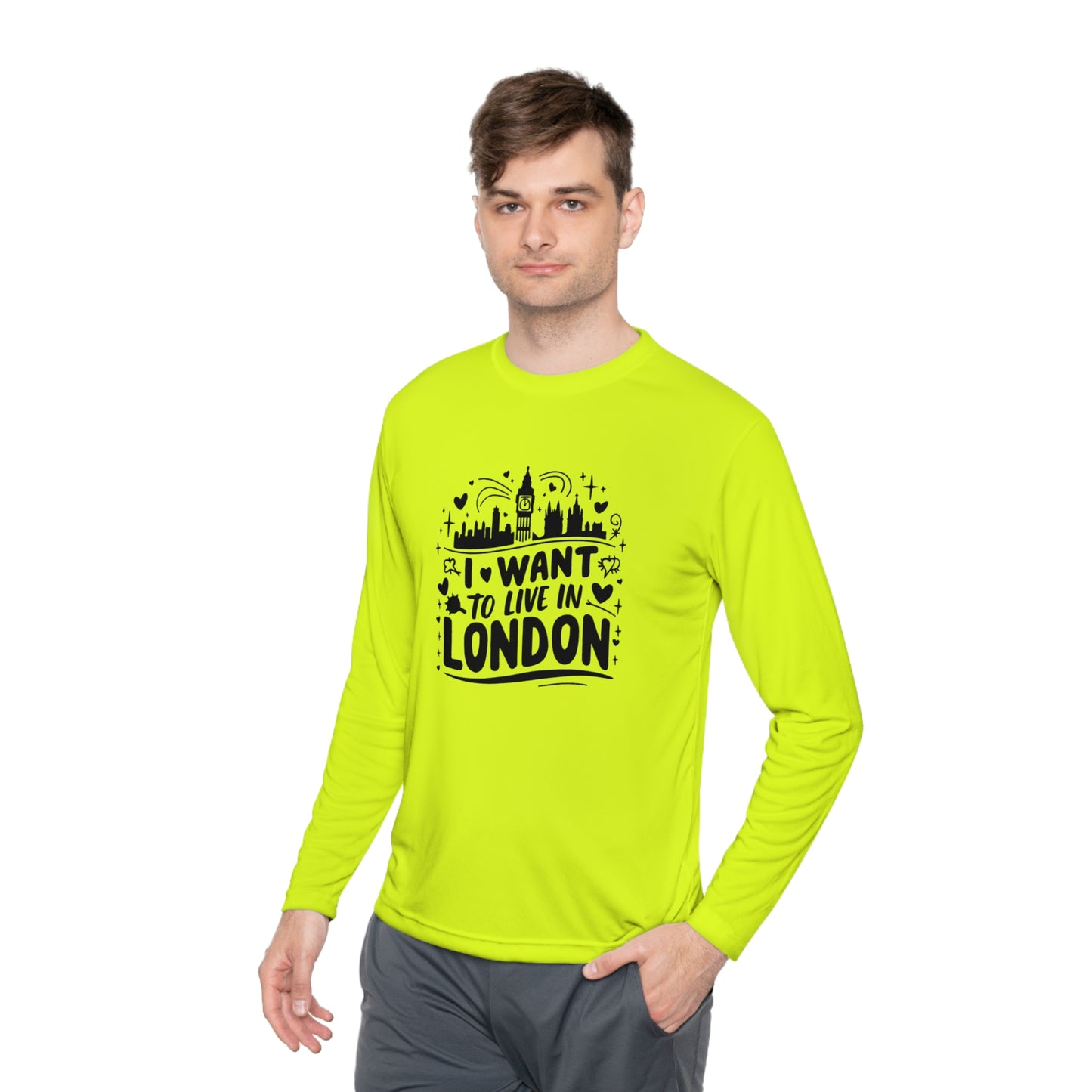 Unisex Lightweight Long Sleeve Tee - I want to live in London