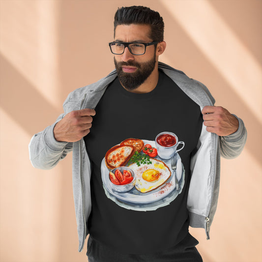 Unisex Crewneck Sweatshirt - British Royal Breakfast Elegant and Opulent Morning Feast
