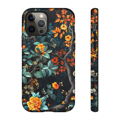 Floral Phone Case | Tough Cases, Protective Cover, Gift for Her, Autumn Vibes, Floral Phone Accessory, Unique Design