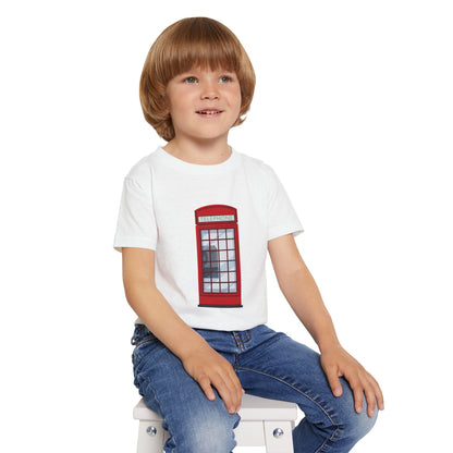 Red Telephone Booth Toddler T-Shirt - Cute Kids Tee for London Lovers