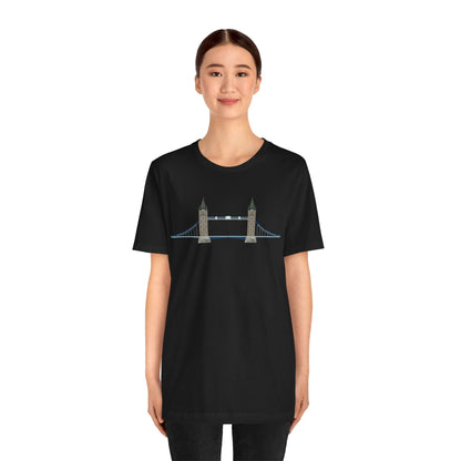 Unisex Jersey Short Sleeve Tee - Tower Bridge - Iconic London Landmark Illustration