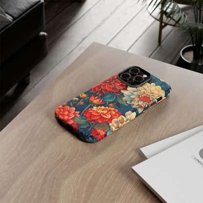 Floral Phone Case - Vibrant Tough Cases, Stylish Floral Cell Phone Cover, Gift for Her, Trendy Phone Accessory, Flower Design