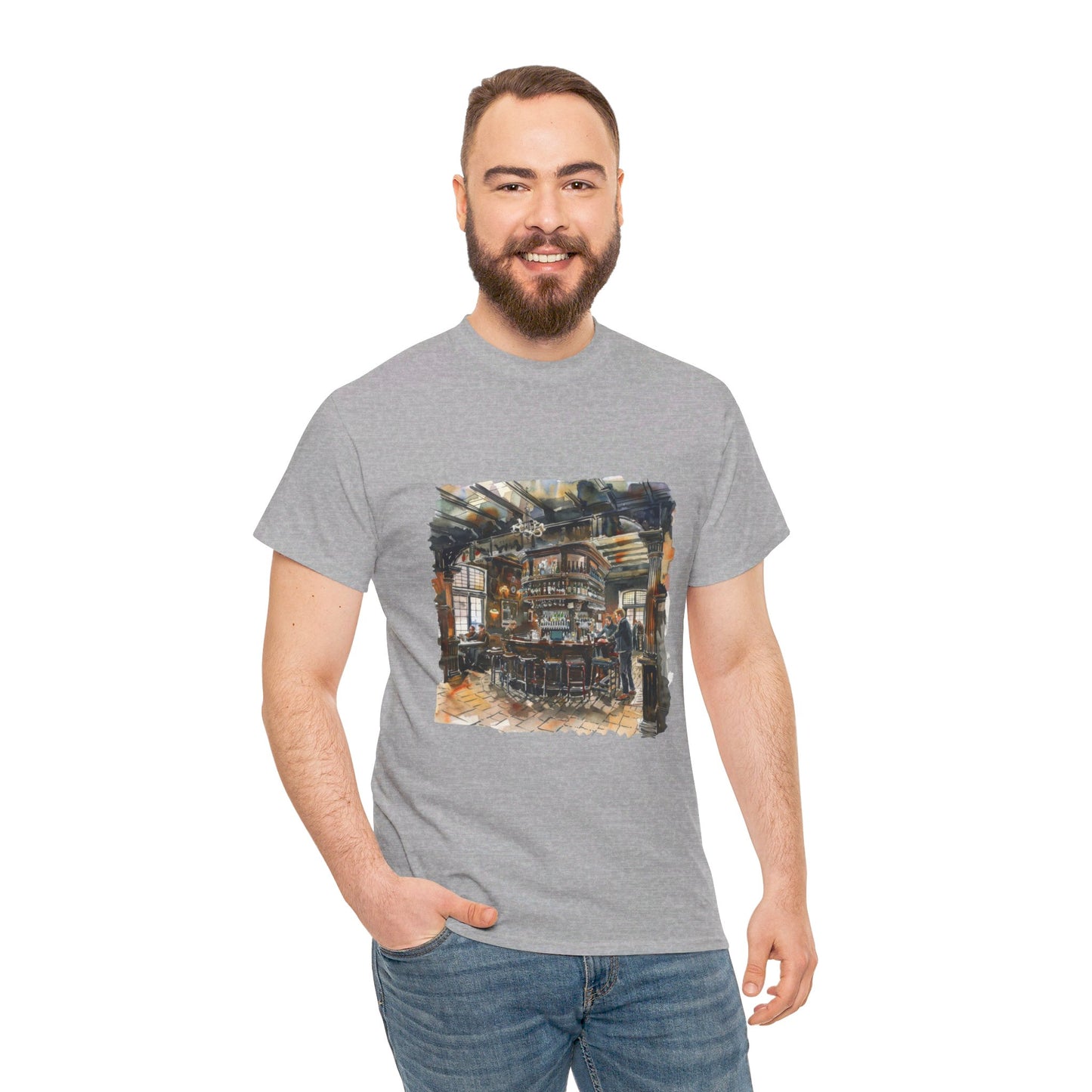 The Heart of British Culture and Iconic Landmarks Aesthetic Unisex Heavy Cotton T-Shirt