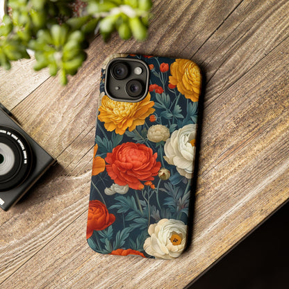 Floral Tough Case for Phones | Durable Floral Phone Cover, Boho Chic, Unique Gift for Her, Phone Protection, Flower Design