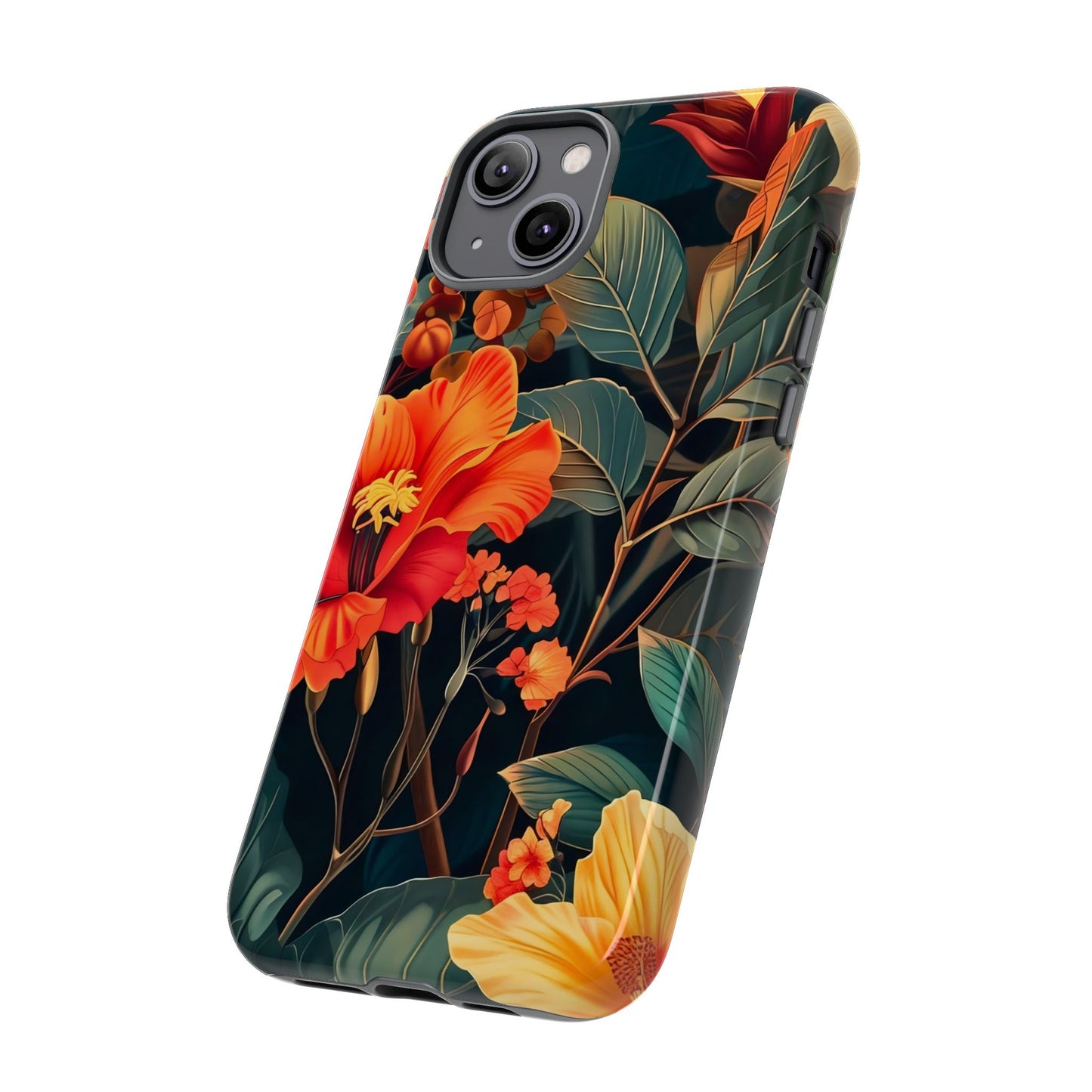 Tough Floral Phone Case | Tropical Vibe, Gift for Nature Lovers, Summer Beach Accessory, Floral Pattern, Trendy Phone Accessories