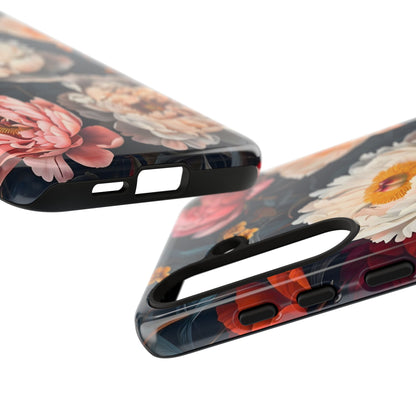 Floral Phone Case, Tough Phone Cover, Flower Design, Unique Gift for Her, Trendy Accessory, Spring Decor