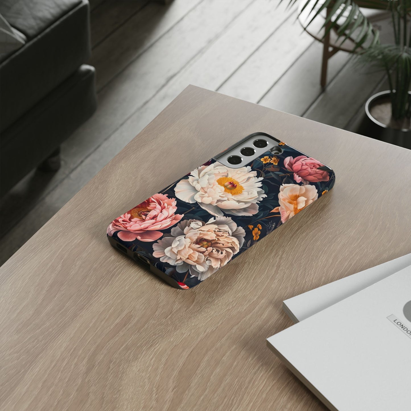 Floral Phone Case, Tough Phone Cover, Flower Design, Unique Gift for Her, Trendy Accessory, Spring Decor
