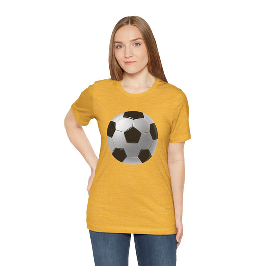 Unisex Jersey Short Sleeve Tee - Dynamic Football Design - Sports Passion and Energy