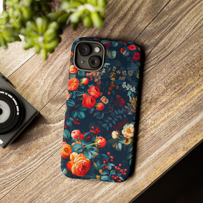 Floral Phone Case, Tough Cases for Protection, Vibrant Floral Design, Chic Gift for Her, Stylish Accessories